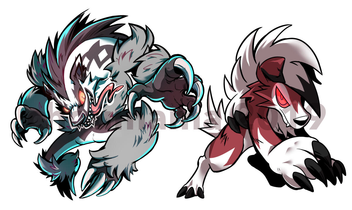 Obstagoon and Lycanroc