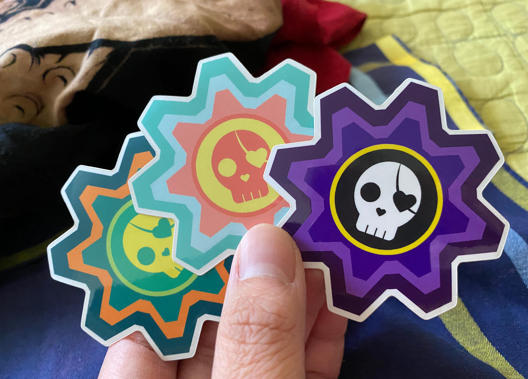 Skull Gearhead stickers